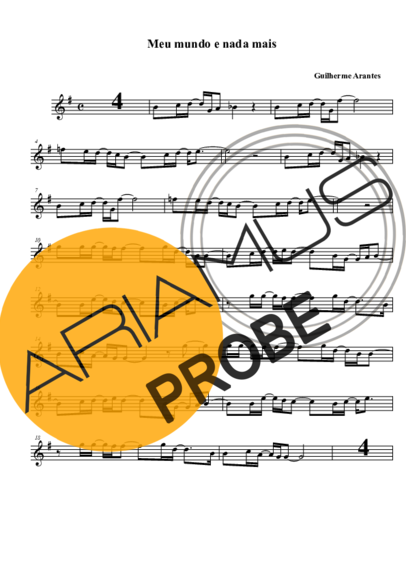 Guilherme Arantes Meu Mundo e Nada Mais score for Tenor-Saxophon Sopran (Bb)