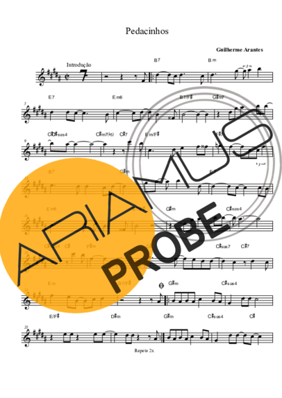 Guilherme Arantes Pedacinhos score for Alt-Saxophon