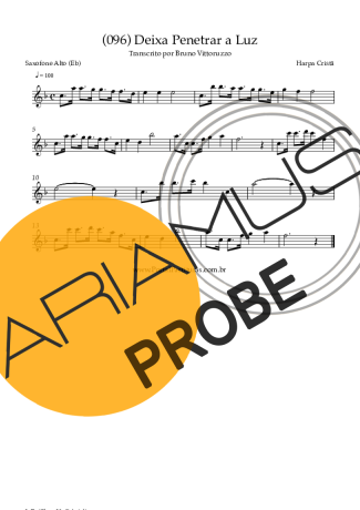 Harpa Cristã (096) Deixa Penetrar A Luz score for Alt-Saxophon