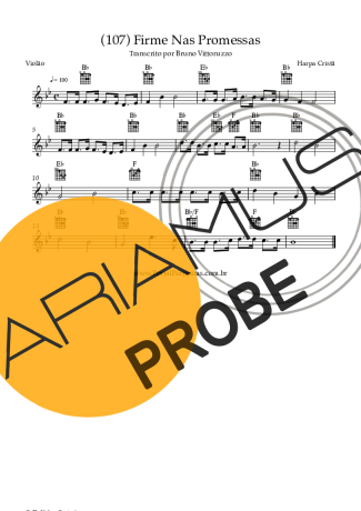Harpa Cristã (107) Firme Nas Promessas score for Akustische Gitarre