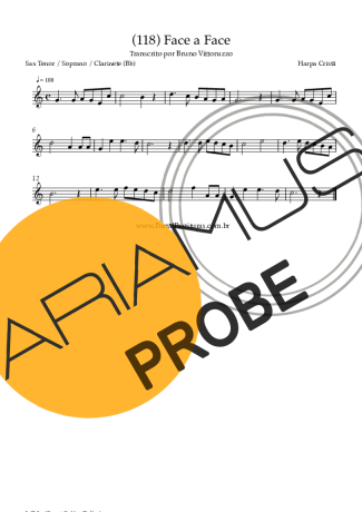 Harpa Cristã (118) Face A Face score for Tenor-Saxophon Sopran (Bb)