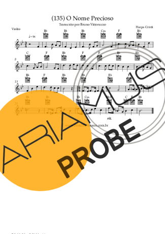 Harpa Cristã (135) O Nome Precioso score for Akustische Gitarre