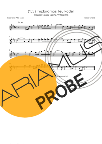 Harpa Cristã (155) Imploramos Teu Poder score for Alt-Saxophon