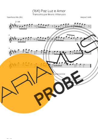 Harpa Cristã (164) Paz Luz E Amor score for Alt-Saxophon