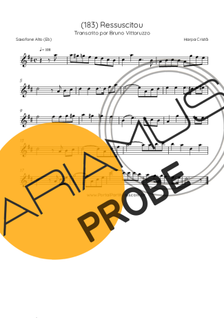 Harpa Cristã (183) Ressuscitou score for Alt-Saxophon