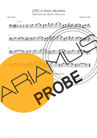 Harpa Cristã (193) A Alma Abatida score for Cello