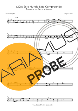 Harpa Cristã (228) Este Mundo Não Compreende score for Trompete