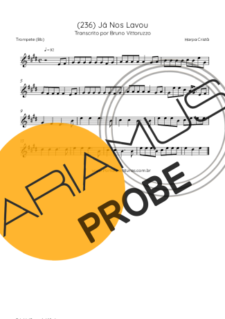 Harpa Cristã (236) Já Nos Lavou score for Trompete
