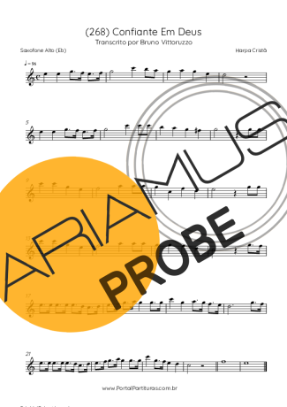 Harpa Cristã (268) Confiante Em Deus score for Alt-Saxophon
