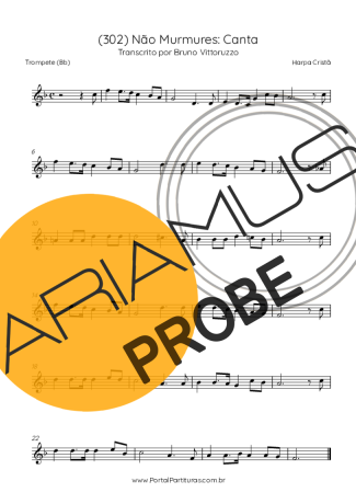 Harpa Cristã (302) Não Murmures Canta score for Trompete