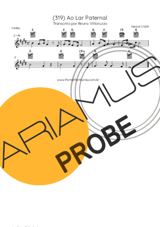 Harpa Cristã (319) Ao Lar Paternal score for Akustische Gitarre