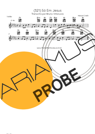 Harpa Cristã (321) Só Em Jesus score for Akustische Gitarre
