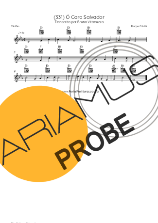 Harpa Cristã (331) Ó Caro Salvador score for Akustische Gitarre