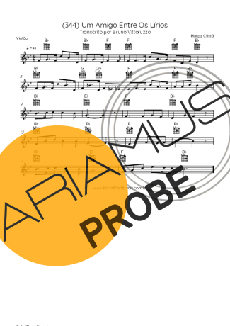 Harpa Cristã (344) Um Amigo Entre Os Lírios Partituren für Akustische Gitarre