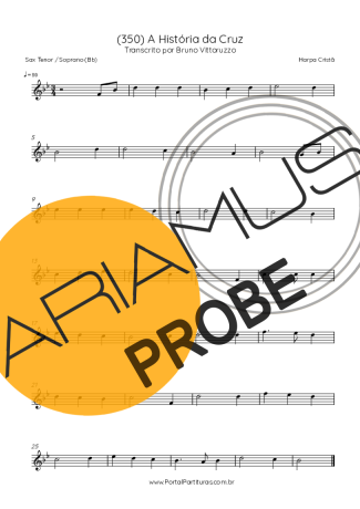 Harpa Cristã (350) A História Da Cruz score for Tenor-Saxophon Sopran (Bb)