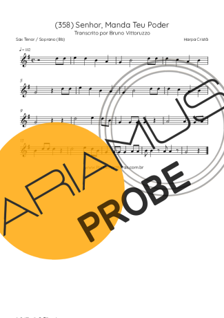 Harpa Cristã (358) Senhor Manda Teu Poder score for Tenor-Saxophon Sopran (Bb)