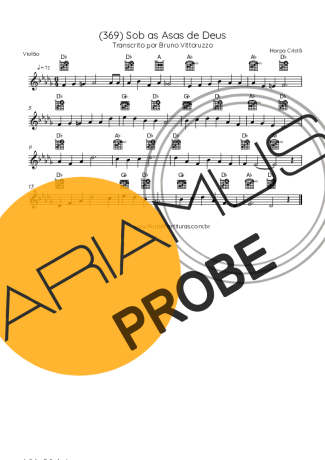 Harpa Cristã (369) Sob As Asas De Deus score for Akustische Gitarre