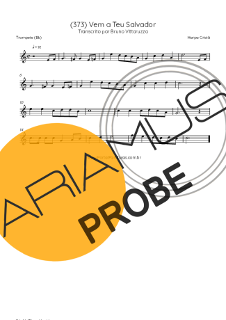 Harpa Cristã (373) Vem A Teu Salvador score for Trompete