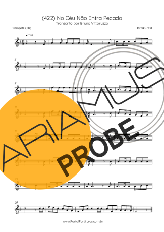 Harpa Cristã (422) No Céu Não Entra Pecado score for Trompete