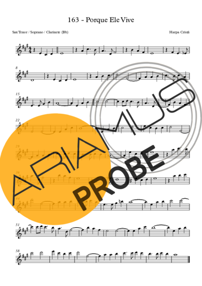 Harpa Cristã Porque Ele Vive (163) score for Tenor-Saxophon Sopran (Bb)