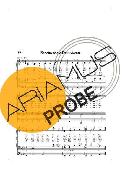 Hinário CCB (321) Bendito Seja O Deus Vivente score for Orgel