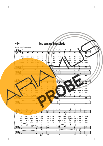 Hinário CCB (414) Tem Sangue Imaculado score for Orgel