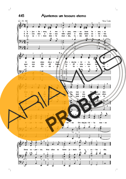 Hinário CCB (445) Ajuntemos Um Tesouro Eterno score for Orgel