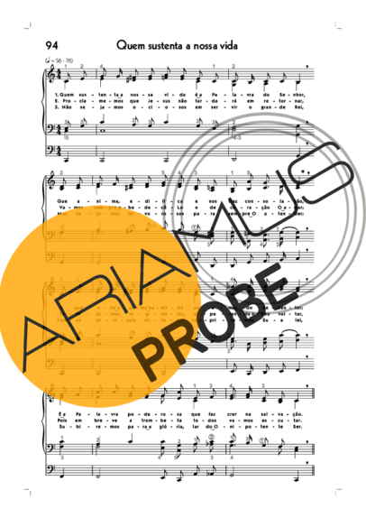 Hinário CCB (94) Quem Sustenta A Nossa Vida score for Orgel