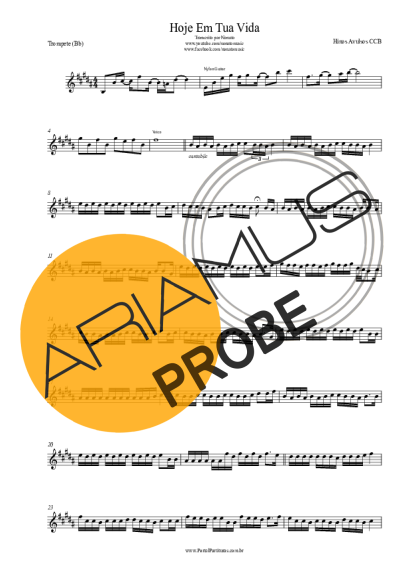 Hinário CCB Hoje Em Tua Vida score for Trompete