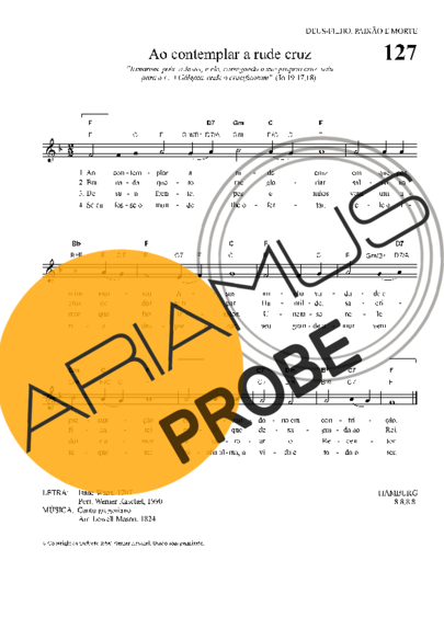 Hinário Para o Culto Cristão Ao Contemplar A Rude Cruz score for Keys