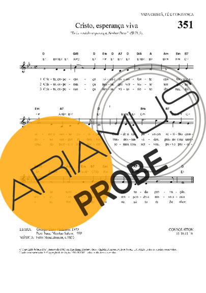 Hinário Para o Culto Cristão Cristo Esperança Viva score for Keys