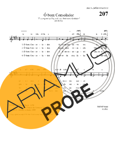 Hinário Para o Culto Cristão Ó Bom Consolador score for Keys