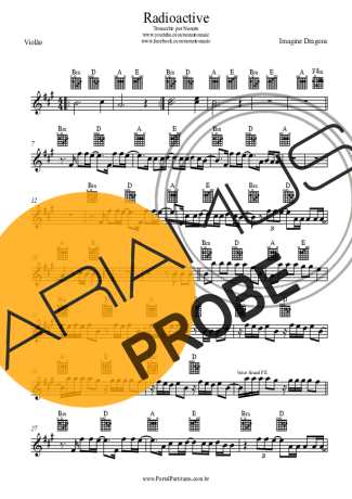 Imagine Dragons Radioactive - Teclado score for Akustische Gitarre