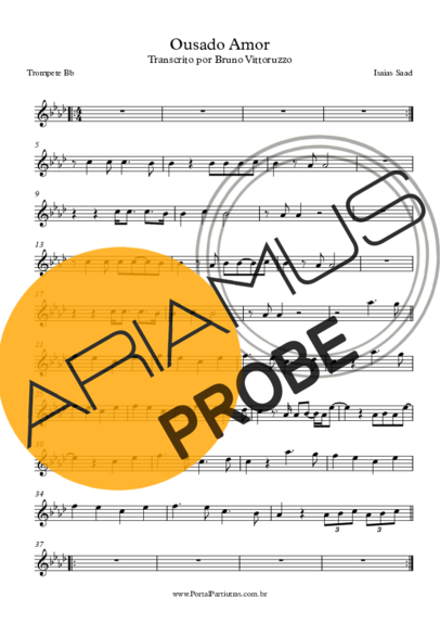Isaias Saad Ousado Amor score for Trompete