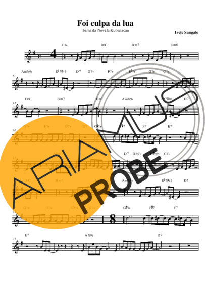 Ivete Sangalo Foi Culpa Da Lua score for Alt-Saxophon