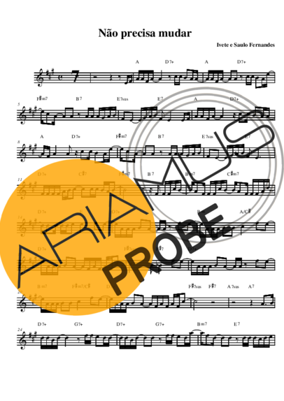 Ivete Sangalo Não Precisa Mudar score for Alt-Saxophon