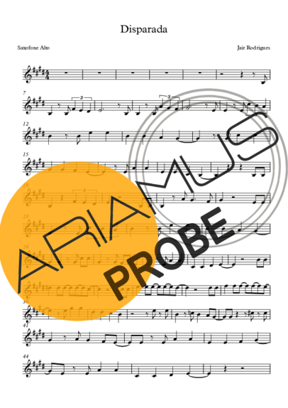Jair Rodrigues Disparada score for Alt-Saxophon