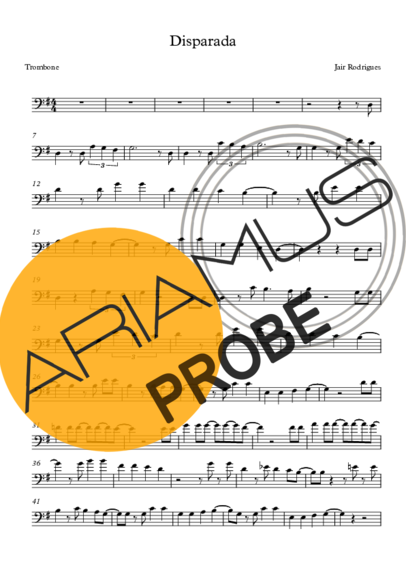 Jair Rodrigues Disparada score for Posaune