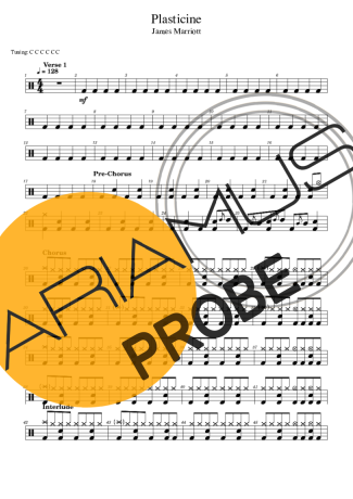 James Marriott Plasticine score for Schlagzeug