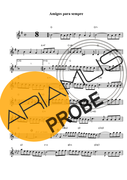 Jayne Amigos Para Sempre score for Tenor-Saxophon Sopran (Bb)