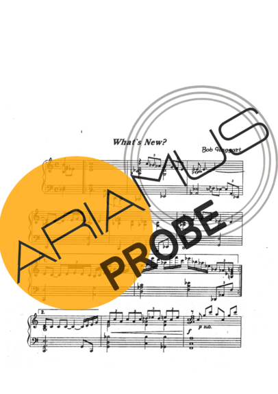 Jazz Standard Whats New_ score for Klavier