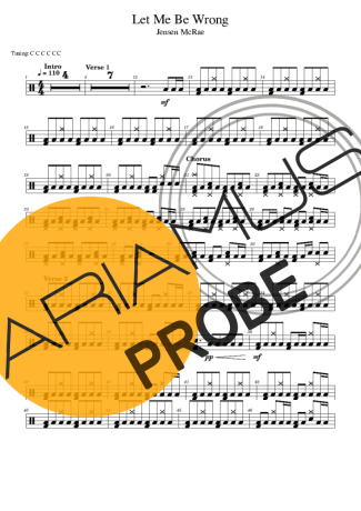 Jensen McRae Let Me Be Wrong score for Schlagzeug