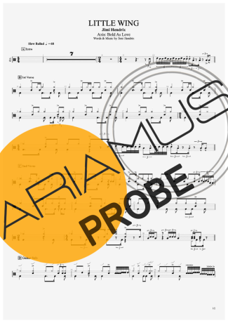 Jimi Hendrix Little Wing score for Schlagzeug