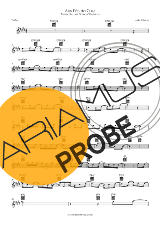 João Gilberto Aos Pés Da Cruz score for Akustische Gitarre