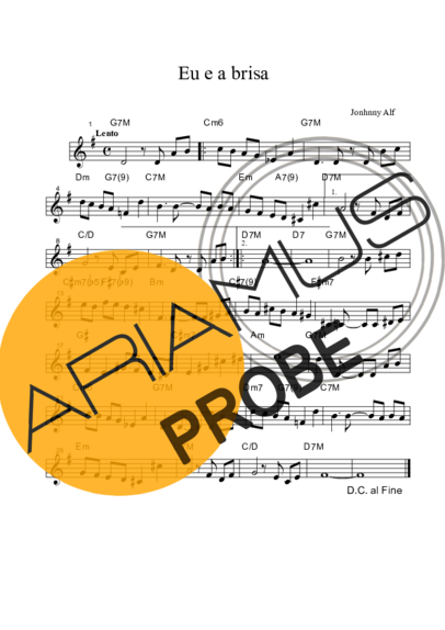 Johnny Alf Eu e a Brisa score for Tenor-Saxophon Sopran (Bb)