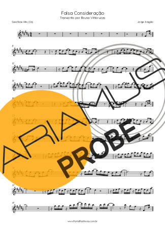 Jorge Aragão Falsa Consideração score for Alt-Saxophon