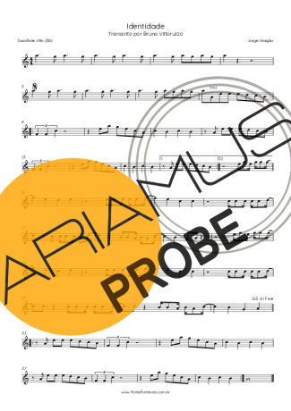 Jorge Aragão Identidade score for Alt-Saxophon