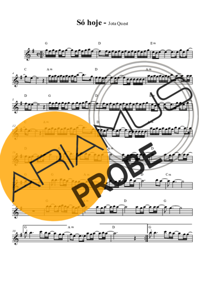 Jota Quest  score for Tenor-Saxophon Sopran (Bb)