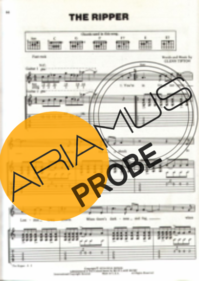 Judas Priest The Ripper score for Gitarre