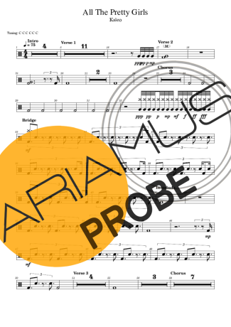 Kaleo All The Pretty Girls Partituren für Schlagzeug